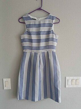 Ivy + blu size 4 polka dot summer dress knee high office church sleeveless Purpl